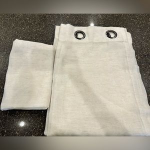 Heathered Ivory curtain panels (2 panels) - 84” length